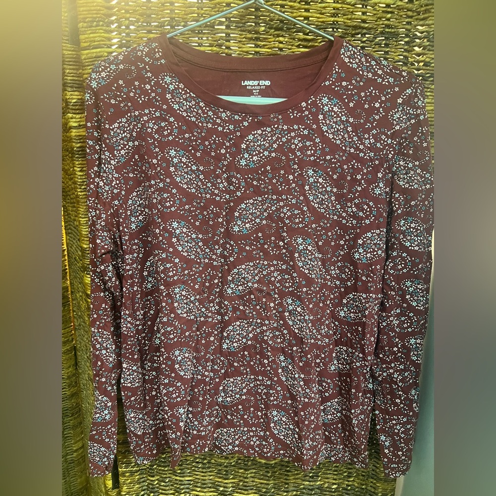 Lands End - Youth Medium, 10-12, Shirt, Long Sleeved